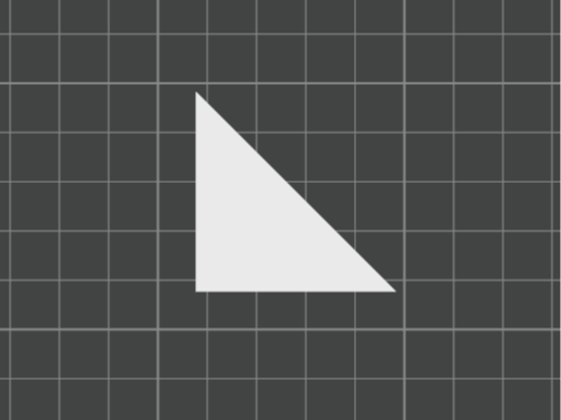 Right Triangle - 45 degrees Suport, Basic shape
