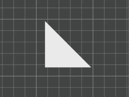 Right Triangle - 45 degrees Suport, Basic shape