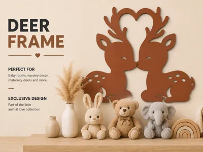 Wall art : Deer love decoration frame