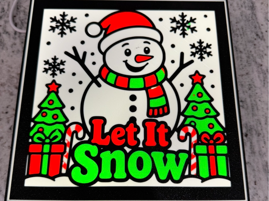 Snowman "Let It Snow" Lightbox