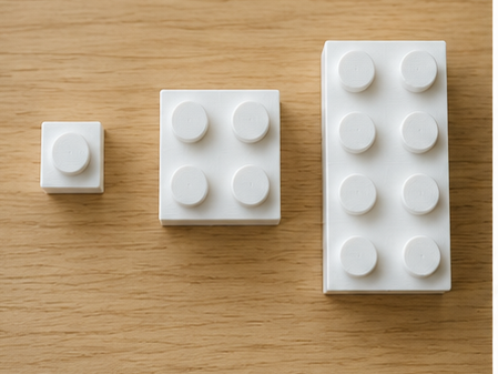 legos brick 2:2 2:4 and 1:1