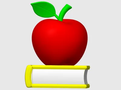 Decorative Apple on Book