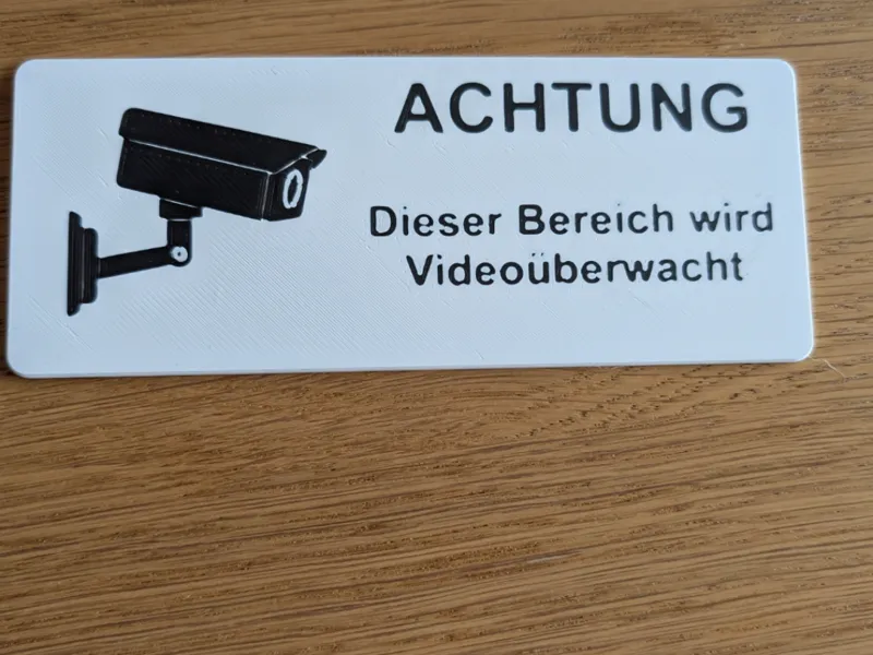 Videoüberwachung Warnschild