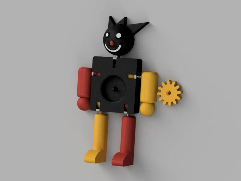 All-in-one print clown robot 一体打印小丑机器人