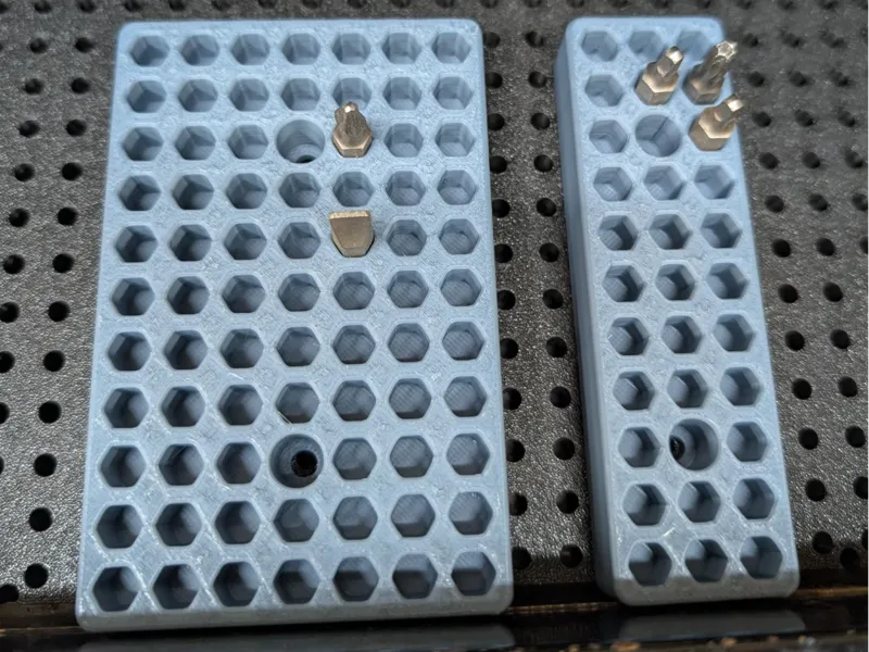 TOOL GRID HEX BIT HOLDER ORGANIZERS.  TWO SIZES