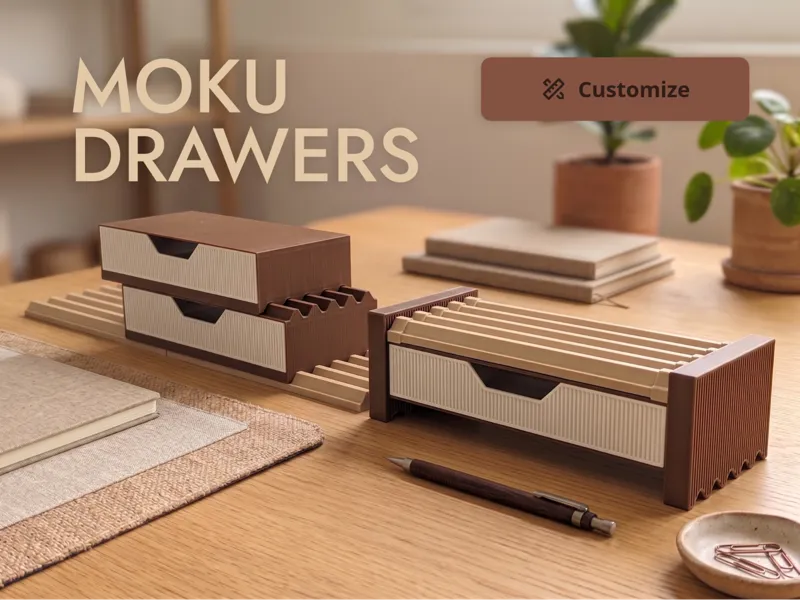 Moku Drawers - Parametric Modular Storage