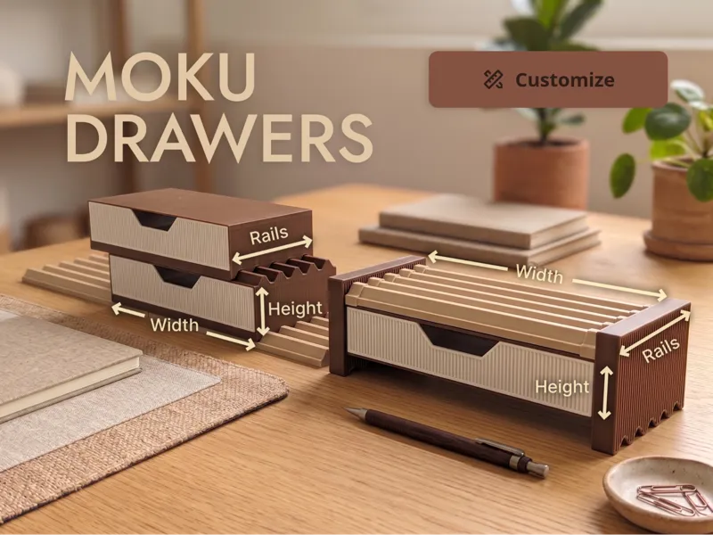 Moku Drawers - Parametric Modular Storage