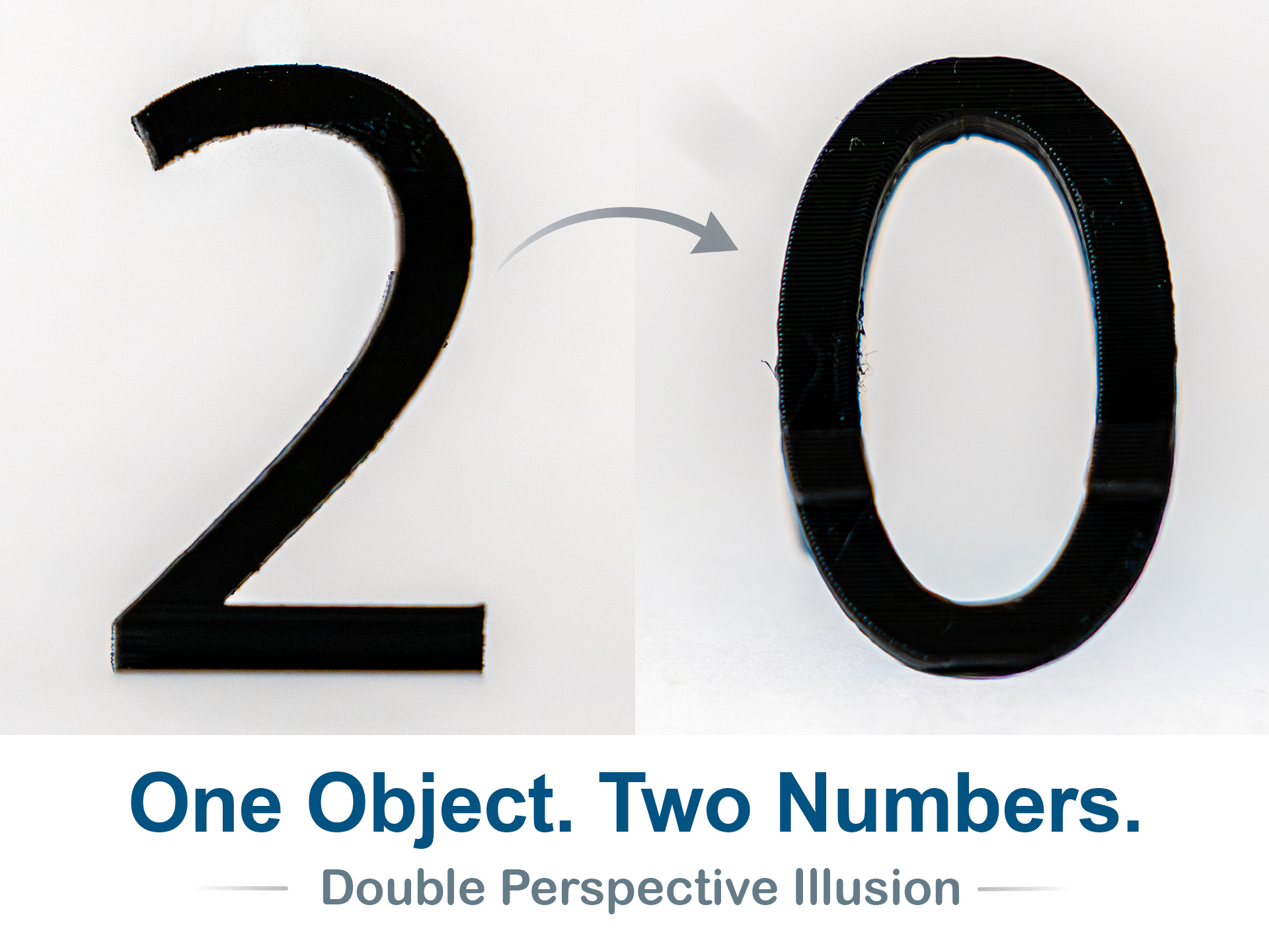 Number 20 Optical Illusion (10-99 available)