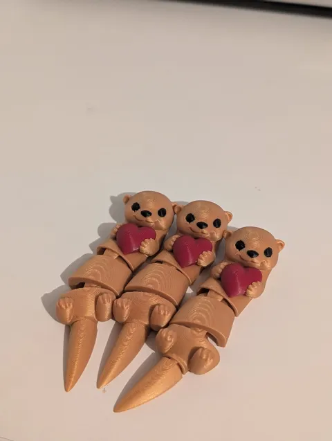 Valentine's Mini Otter - Articulated Animal Gift view 2