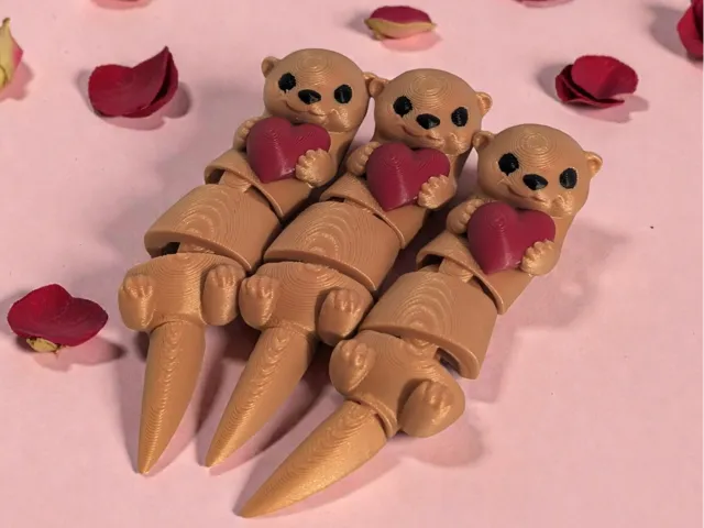 Valentine's Mini Otter - Articulated Animal Gift