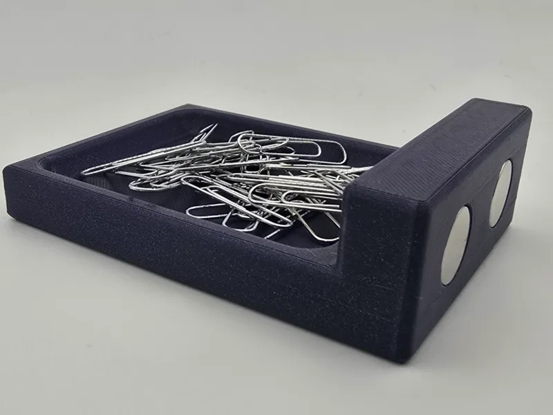 No-Spill Magnetic Paperclip Tray