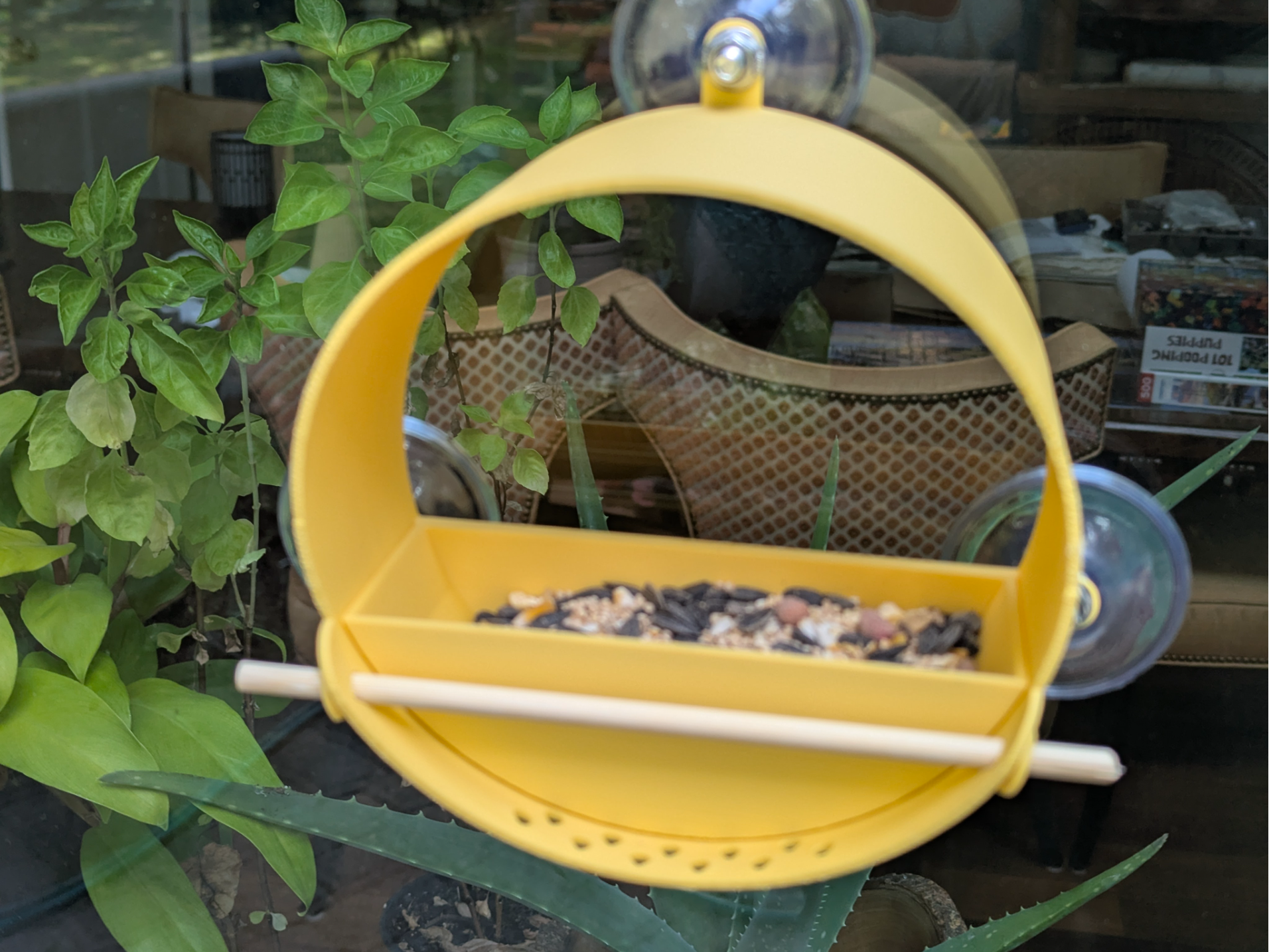 Modern Minimalist Circular Window Bird Feeder