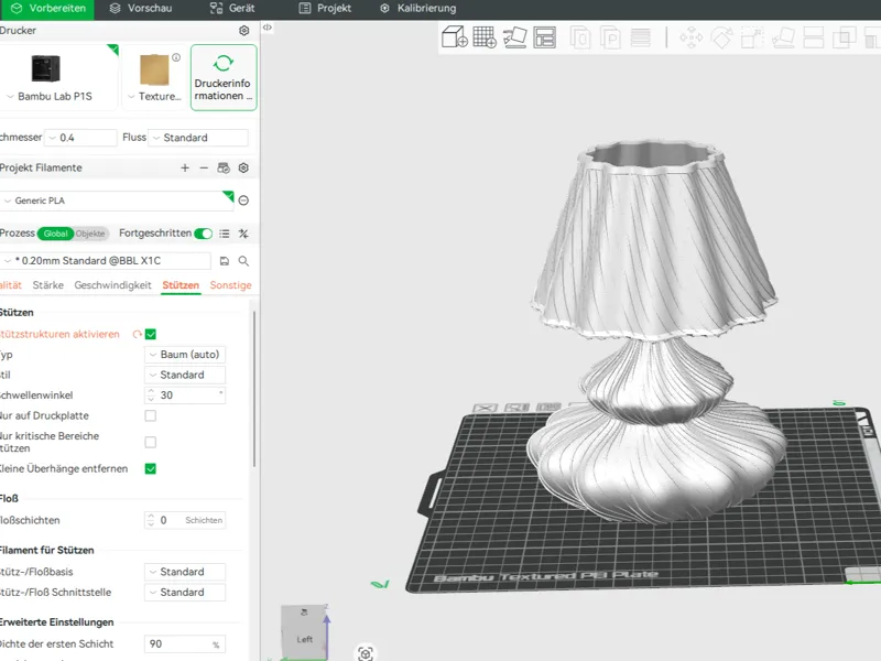 Lampen Vase