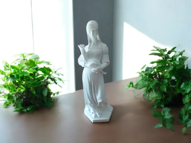 Dama con ermellino in scultura