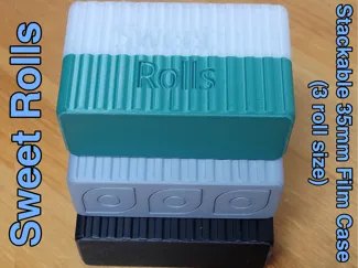 Sweet Rolls - Stackable 35mm Film Case (3-roll)
