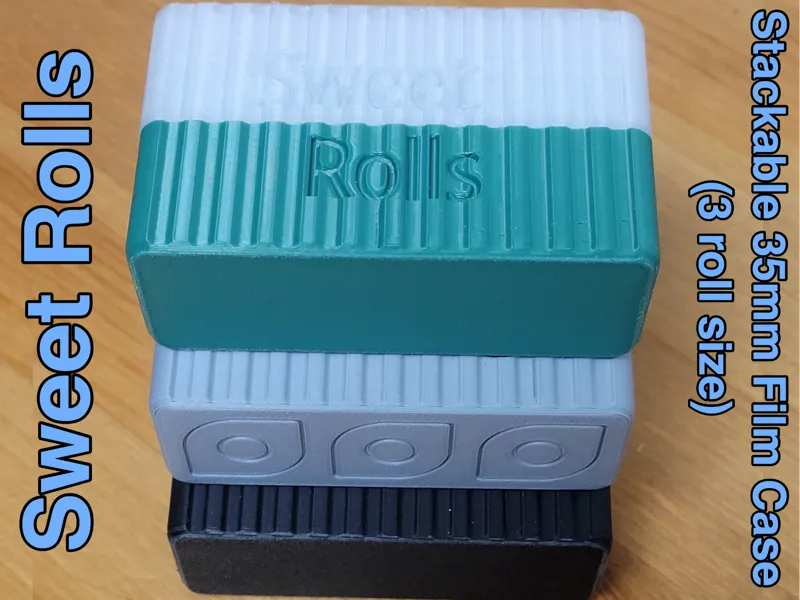 Sweet Rolls - Stackable 35mm Film Case (3-roll)