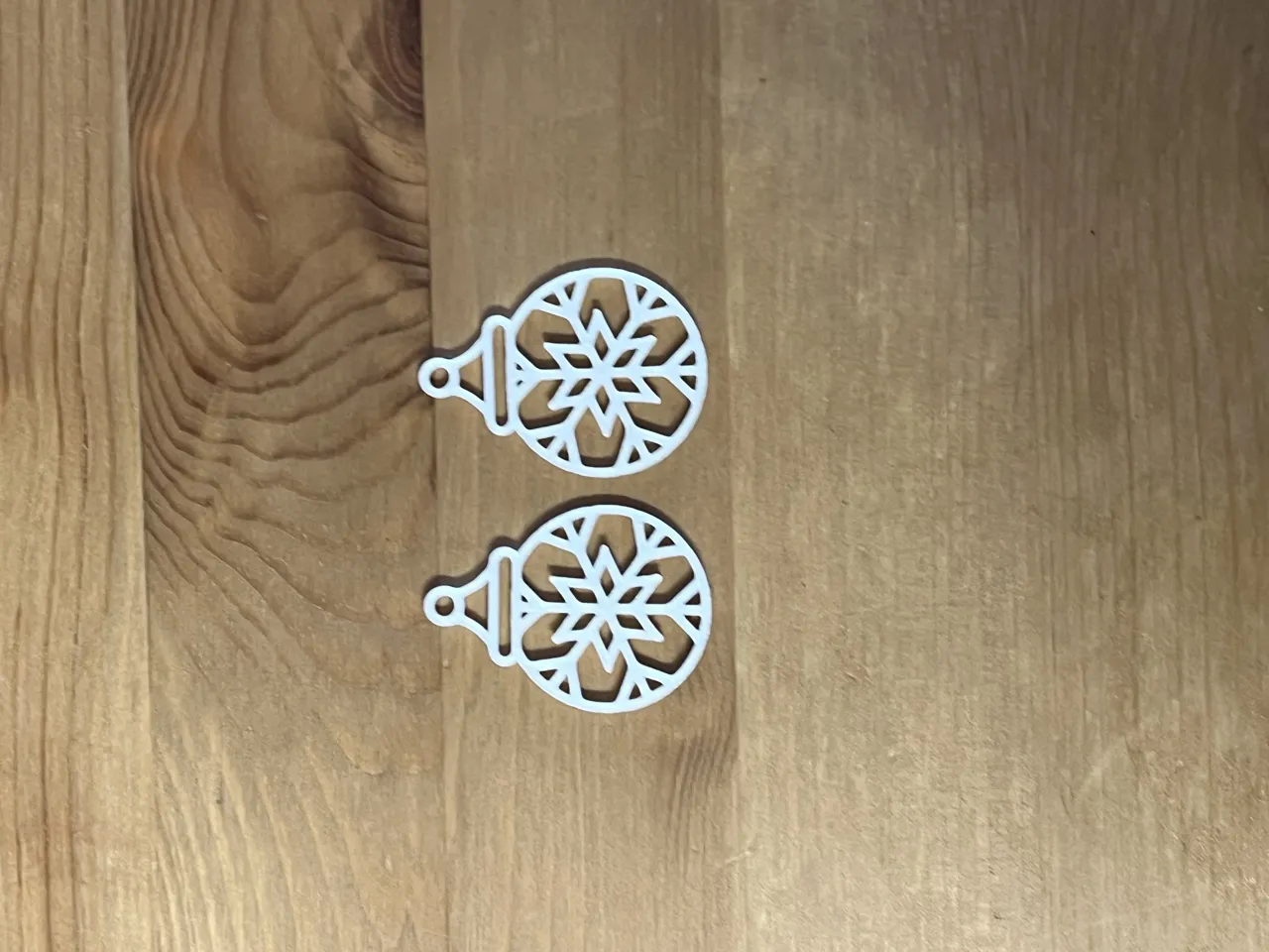 Christmas bauble earrings view 2