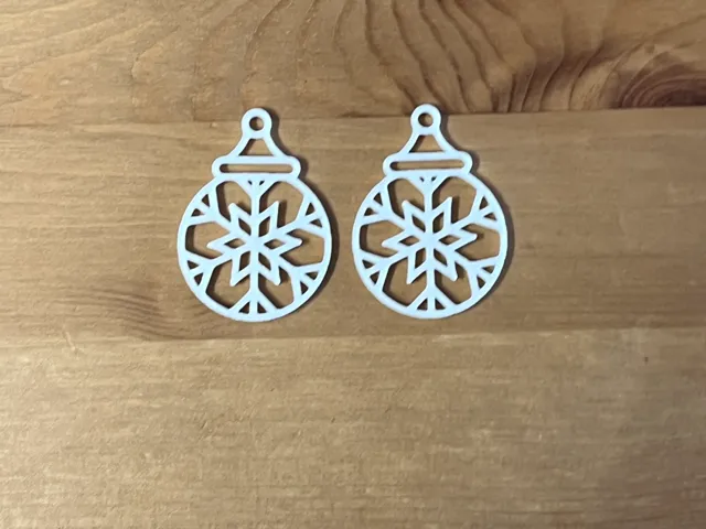 Christmas bauble earrings