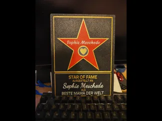 Star of Fame zum Muttertag, Vatertag u. Geburtstag