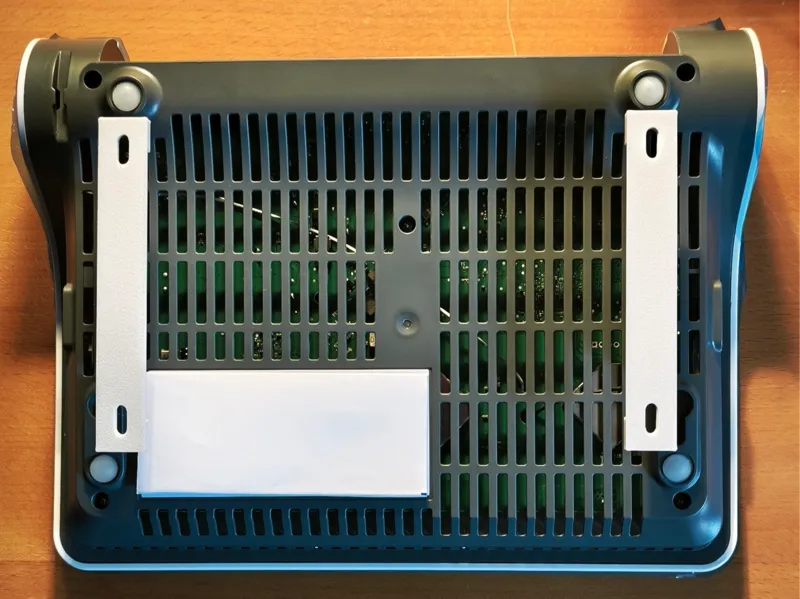 FritzBox wall holders with mounting helper caps