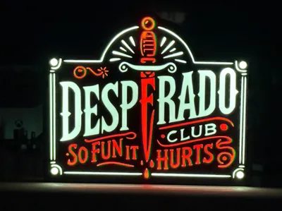 Desperado Club Sign Lightbox