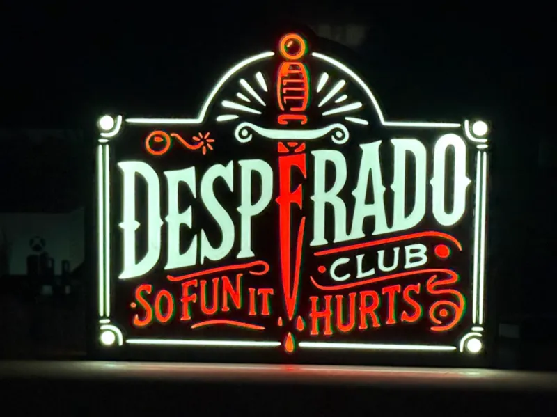 Desperado Club Sign Lightbox