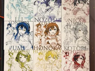 lovelive缪斯新联动谷全员浮雕画