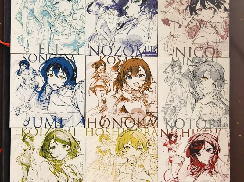 lovelive缪斯新联动谷全员浮雕画