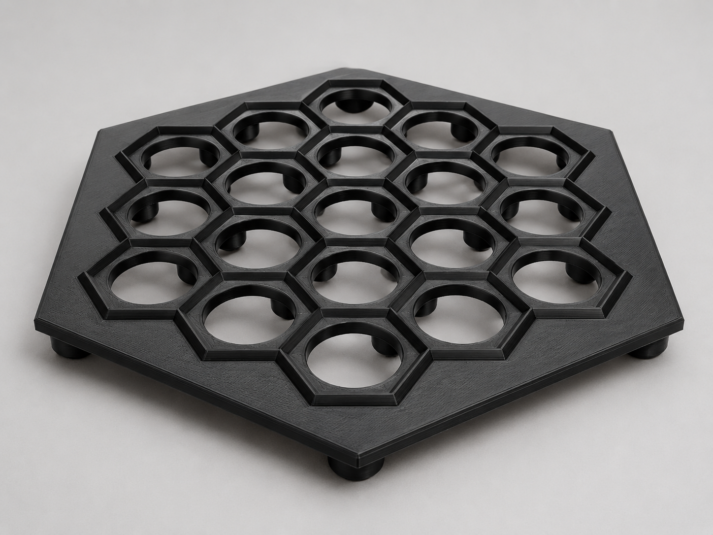 Miniatura 2 do modelo 3D Hexagonal Dumpling Mold — 19 & 37 Cells