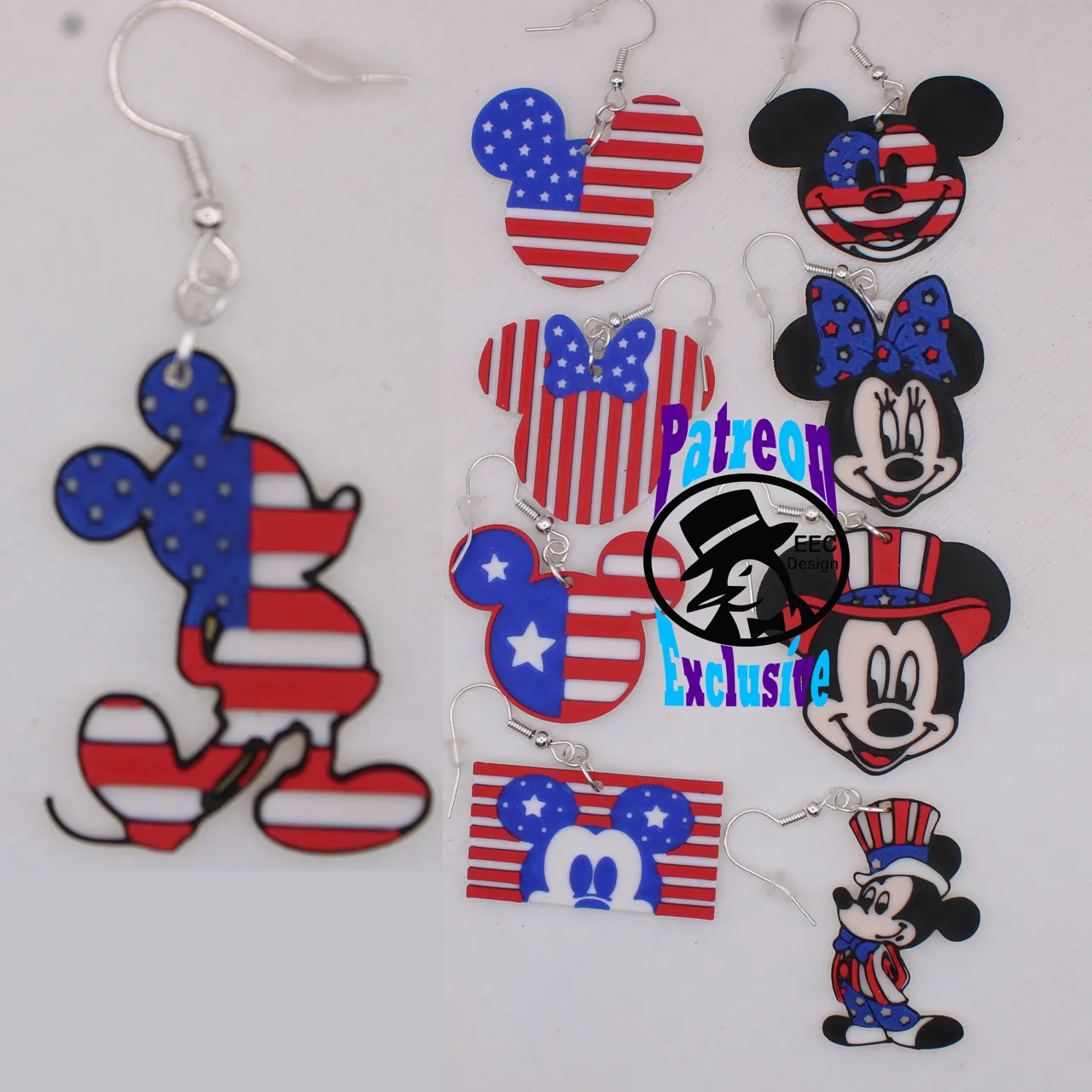 Mickey 4th of July Earrings view 3