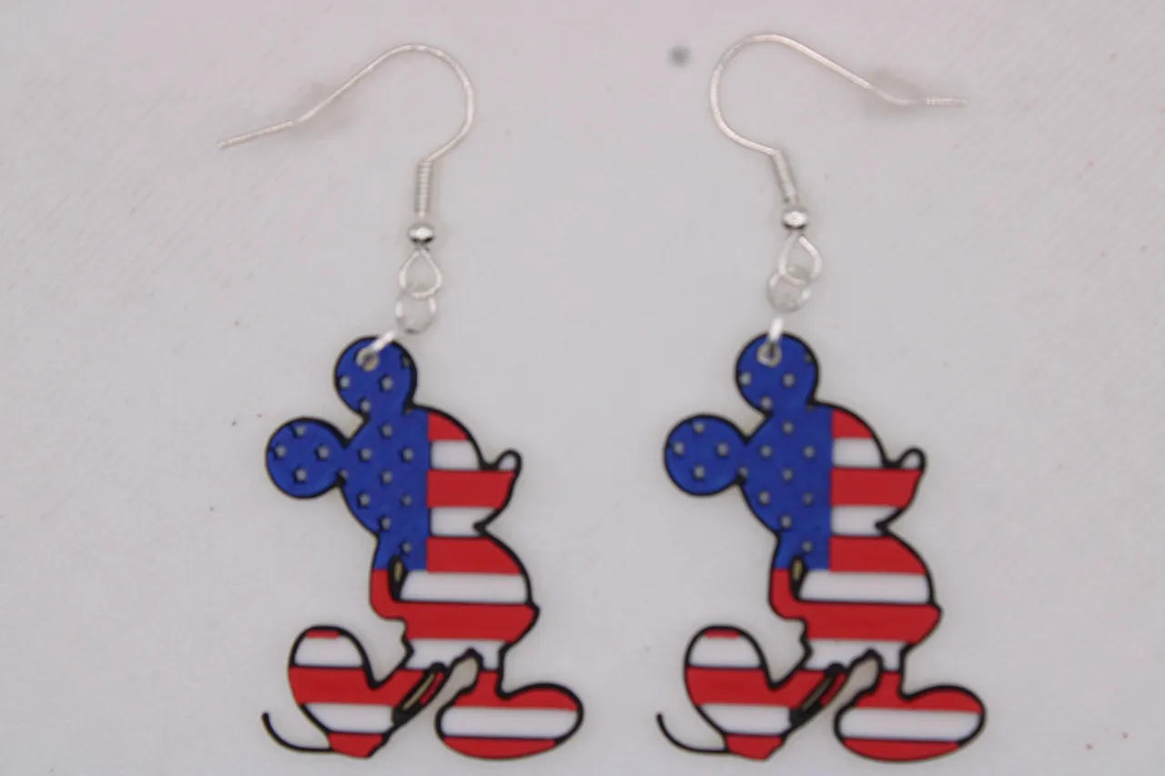 Mickey 4th of July Earrings view 2