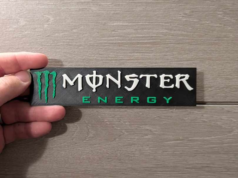 Monster Energy logo sign plaque 2-sizes