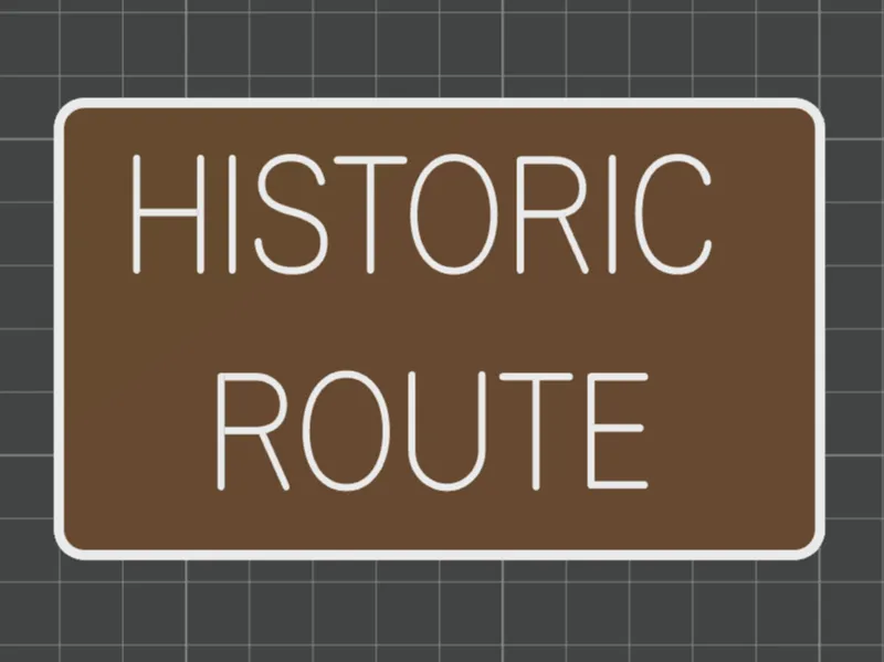 Historic Route Trail Sign