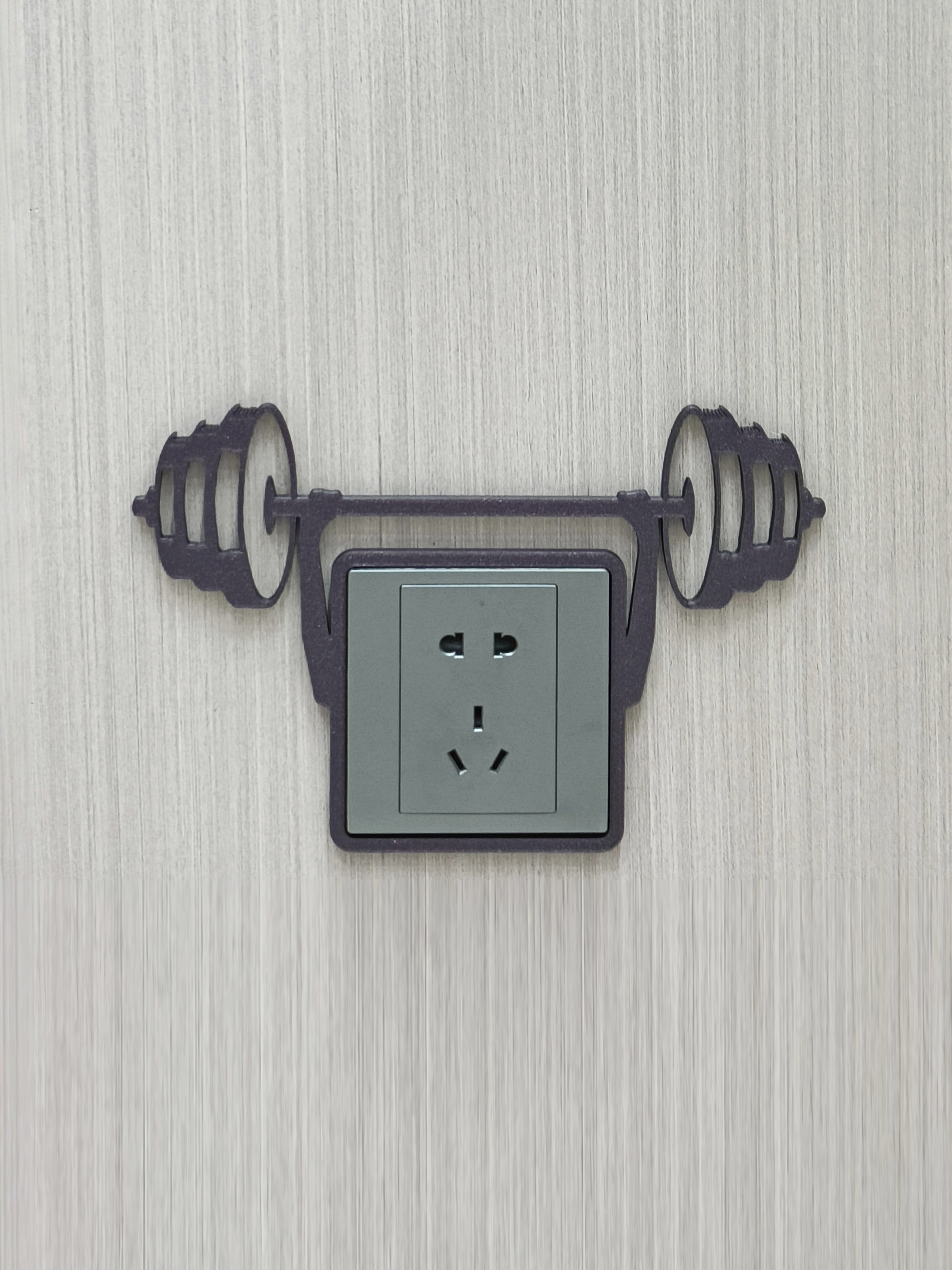 Miniatura 1 do modelo 3D 健身之力开关插座装饰框（单个打印仅55分钟，25克耗材，超力版和大力版）