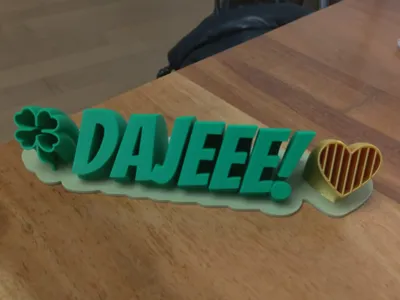 'Dajeee' lucky charm text