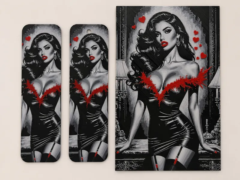 Blood Heart Noir Bookmark Set
