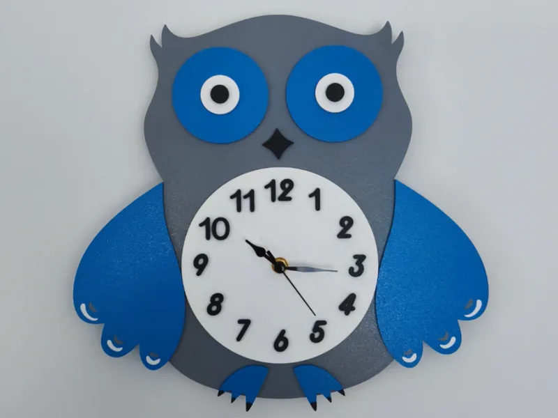 Owl Wall Clock for Children