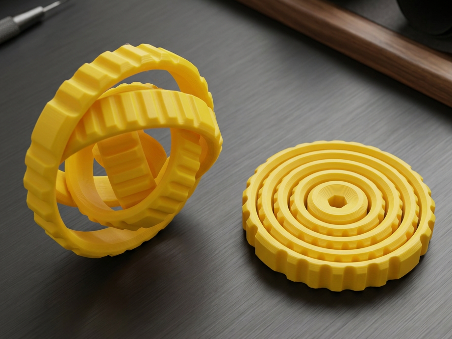 5‑Ring Gyro Fidget •  Print in place