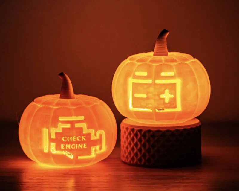 Car Dash Lights Pumpkin, Scary Tealight For Adults