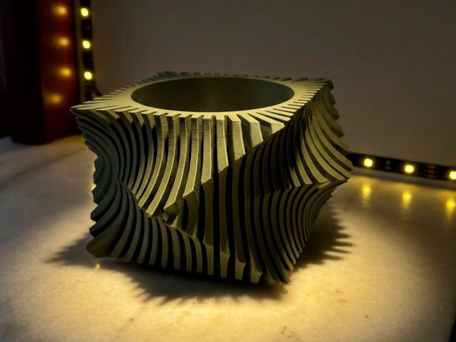 Miniatura 1 do modelo 3D TWISTED CUBE VASE 
