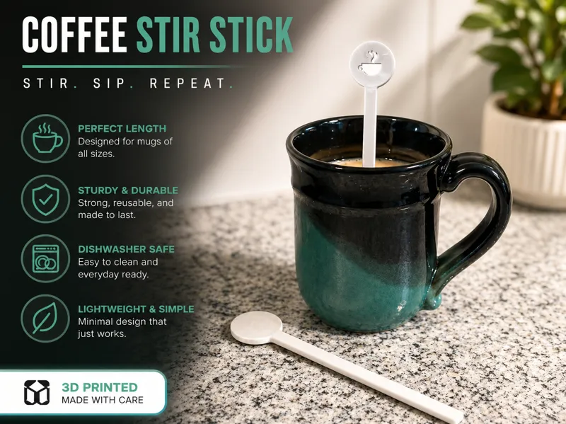 Coffee Bar Stir Stick Set - 3 Designs