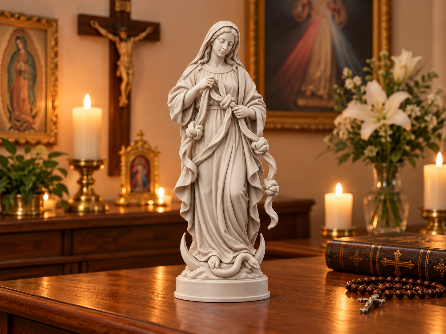 Mary Undoer of Knots – Statue STL - 1