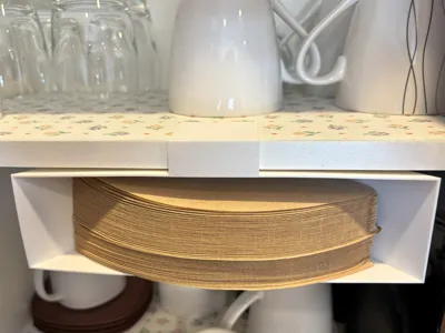 No4 Coffee Filter Storage Organizer Under Shelf