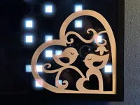 Cœur aux oiseaux de la Saint-Valentin (2D, deux versions) — photo 4