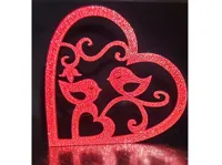 Cœur aux oiseaux de la Saint-Valentin (2D, deux versions) — photo 1