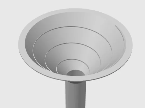 Funnel 40mm diameter 240mm high