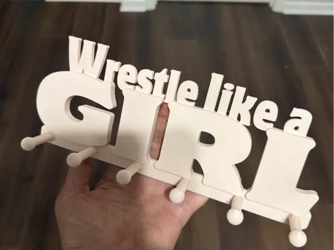 Wrestle like a girl medal hanger