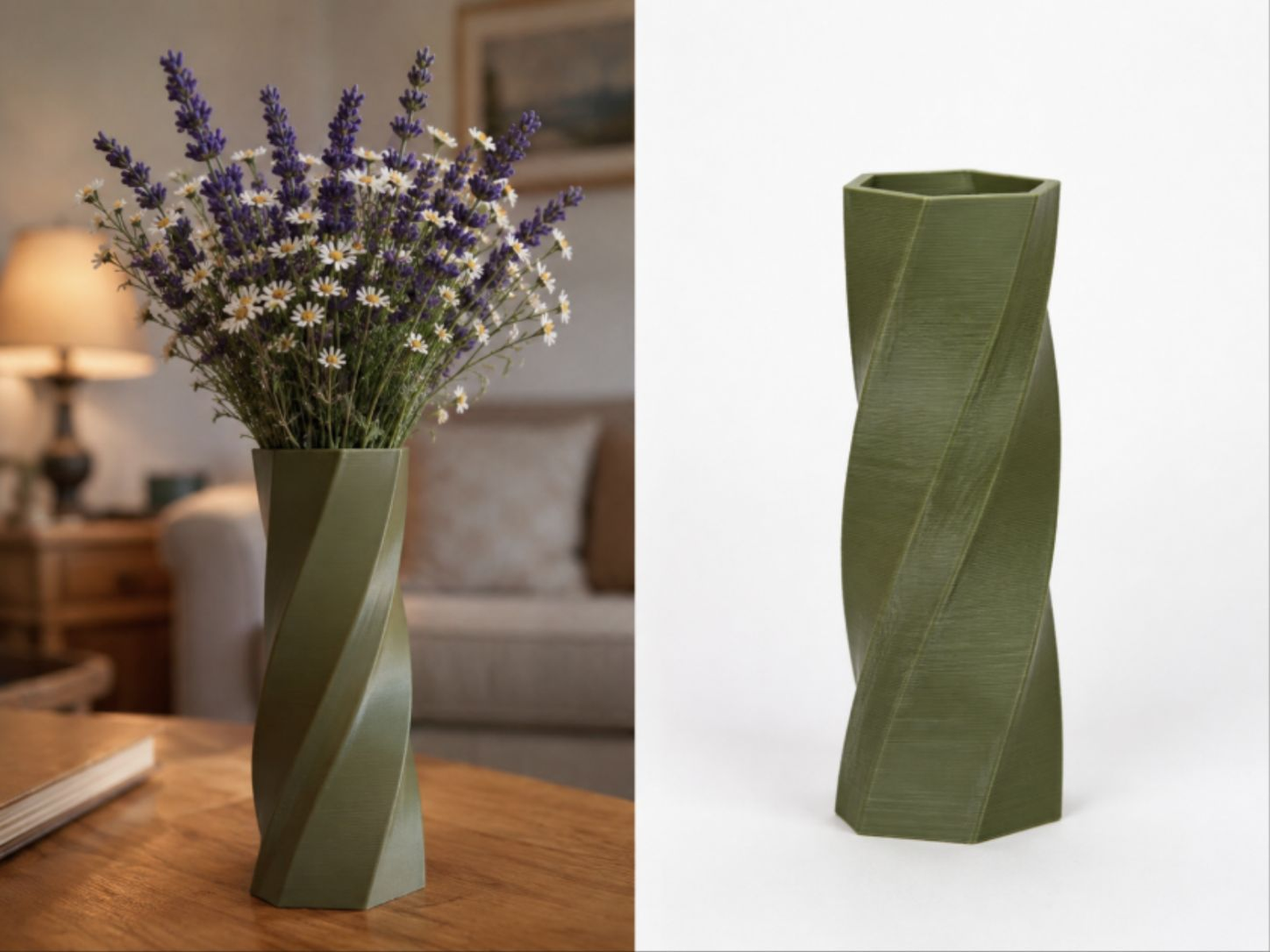 Olive Twist Vase