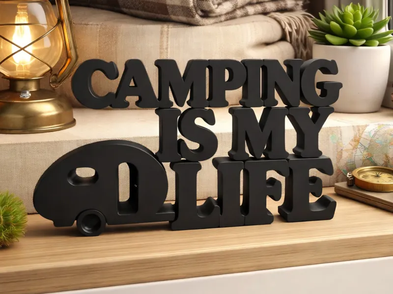 CAMPING IS MY LIFE – Dekor Schriftzug für Camper 