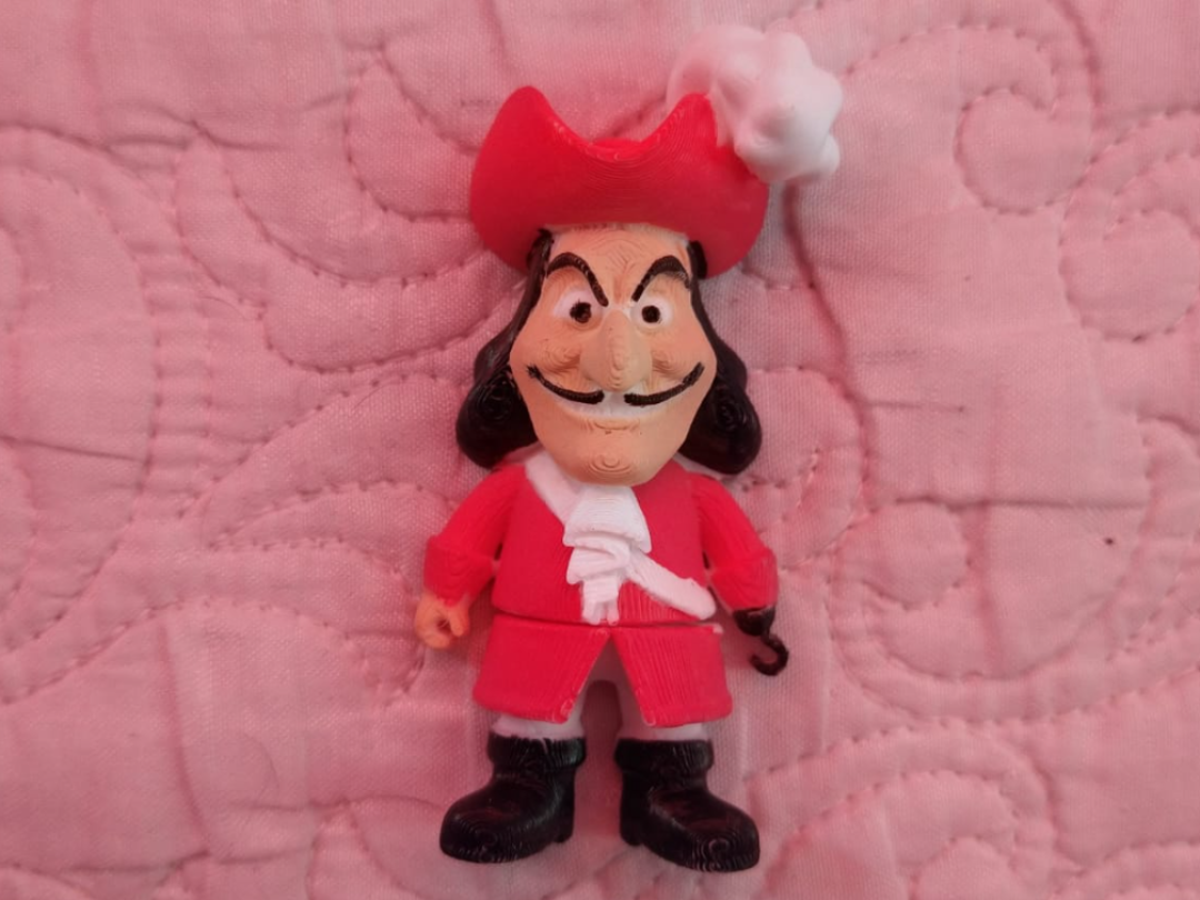 Miniatura 1 do modelo 3D Mini Flexi Captain Hook (Peter Pan)
